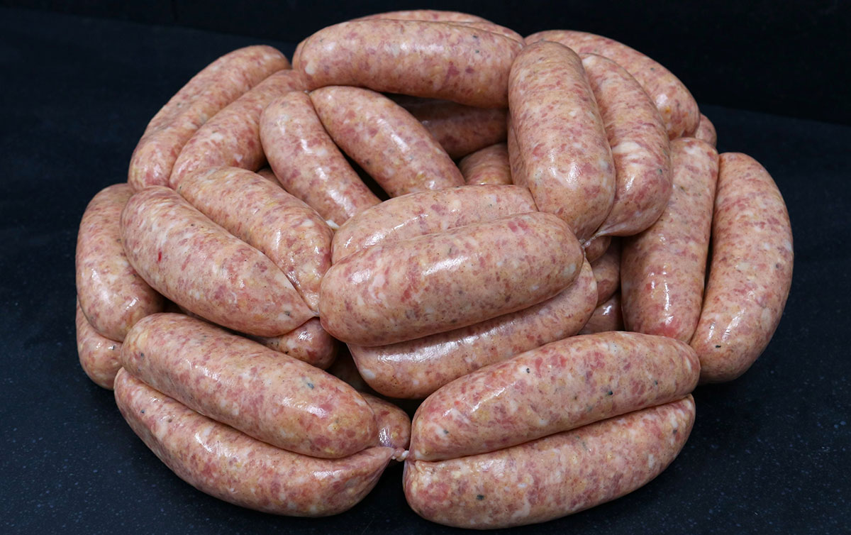 Slomers Sausage Factory Ltd | Traditional pork sausage | Traditional pork with fine herbs | Cumberland sausage