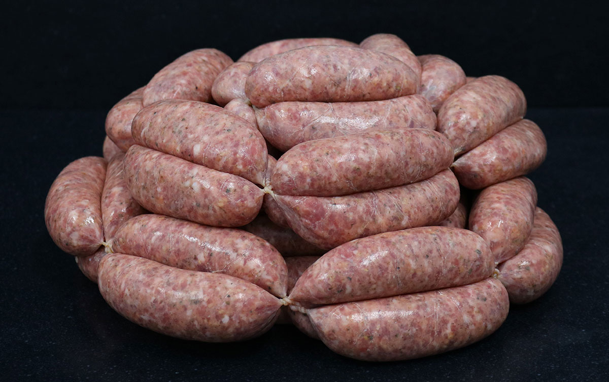 Slomers Sausage Factory Ltd | Traditional pork sausage | Traditional pork with fine herbs | Cumberland sausage